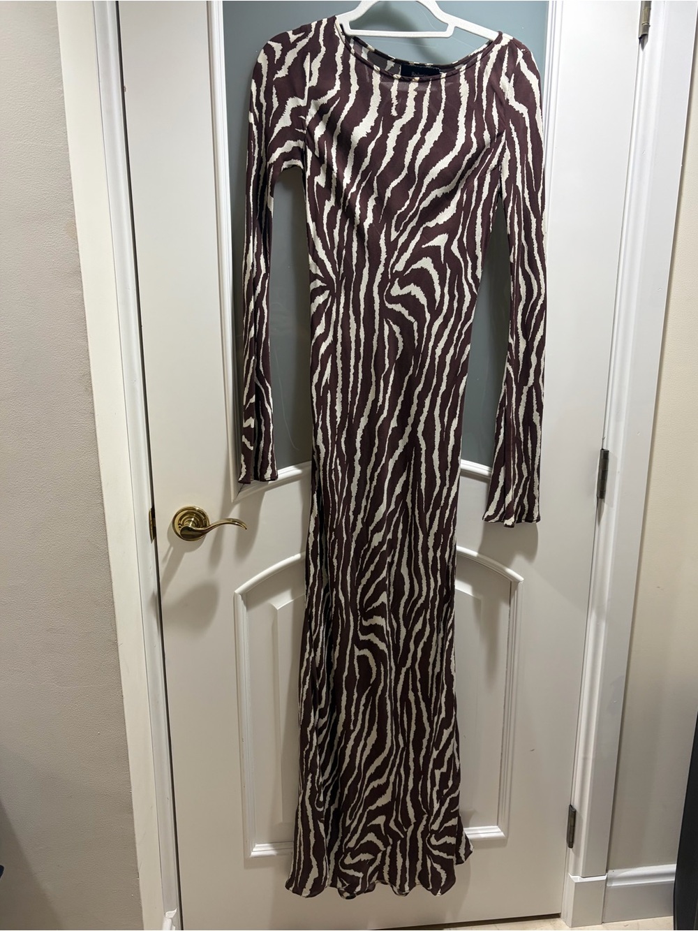 Réalisation Par Brown & Cream Zebra-Stripe Dress